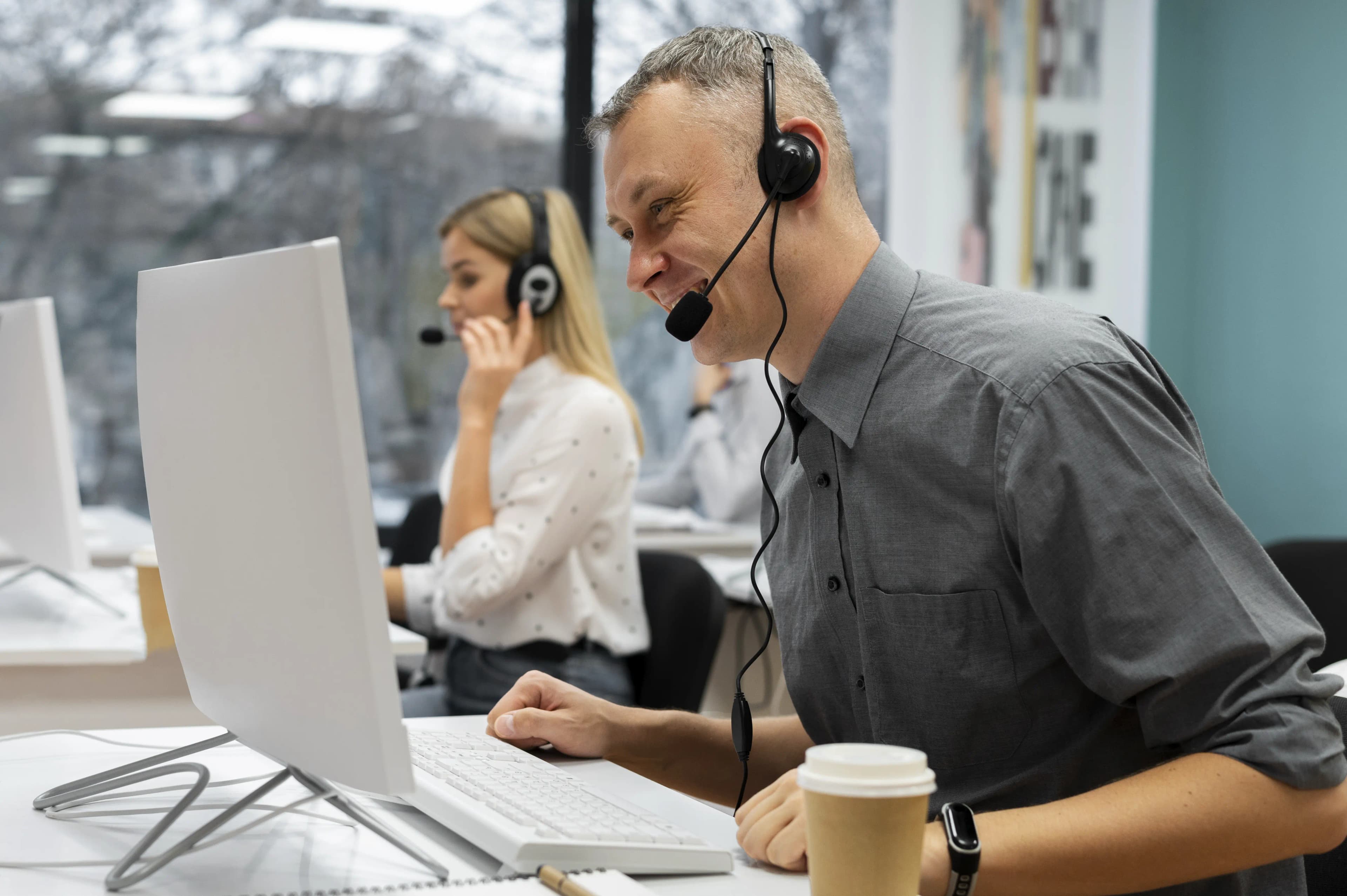 A customer service team responding to enquiries